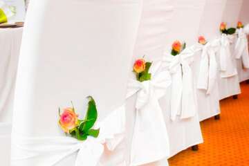 Outdoor banquet area
