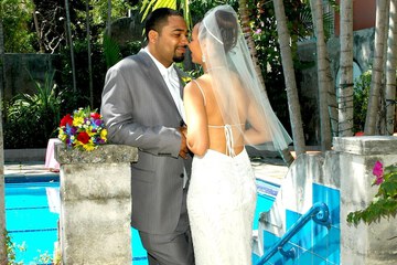 Outdoor wedding area