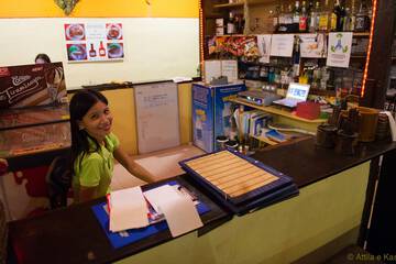 Check-in/check-out kiosk