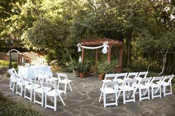 Outdoor wedding area