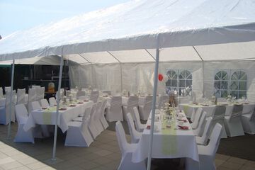 Outdoor wedding area