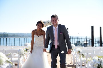 Outdoor wedding area