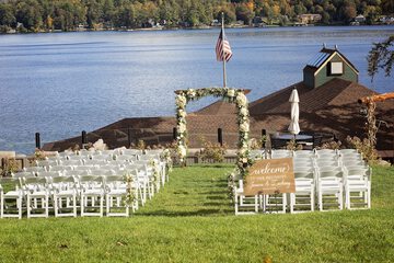Outdoor wedding area