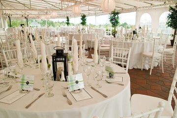 Outdoor banquet area