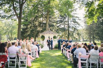 Outdoor wedding area