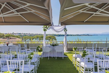 Outdoor wedding area