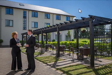 Outdoor banquet area