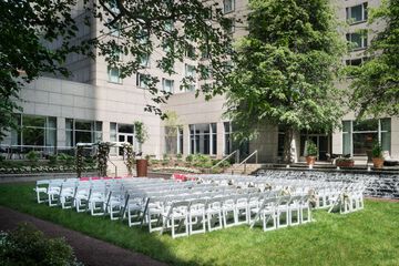 Outdoor wedding area