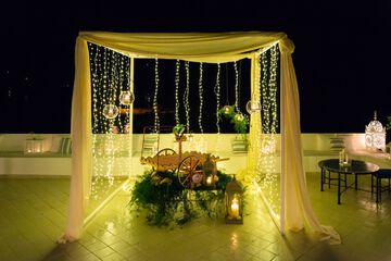 Outdoor wedding area