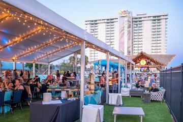 Outdoor banquet area