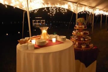 Outdoor wedding area
