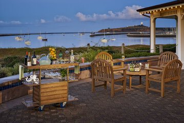 Outdoor banquet area