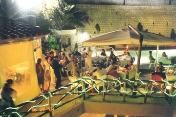 Outdoor banquet area