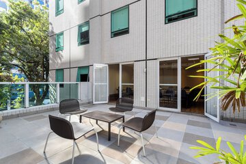 Outdoor banquet area