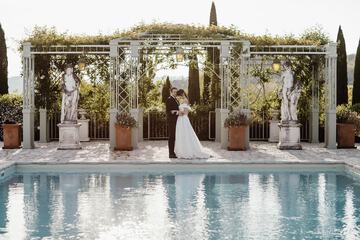 Outdoor wedding area