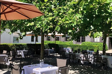 Outdoor banquet area