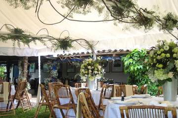 Outdoor wedding area