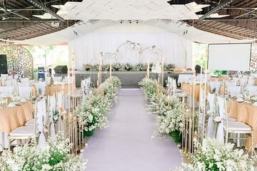 Outdoor wedding area