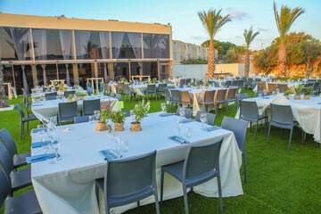 Outdoor banquet area