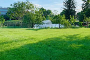 Outdoor banquet area