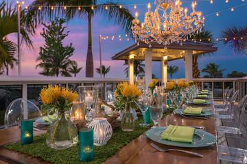 Outdoor banquet area