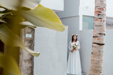 Outdoor wedding area