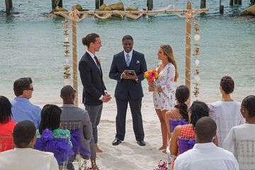 Outdoor banquet area
