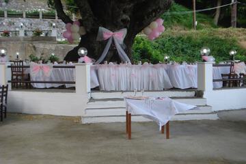 Outdoor wedding area
