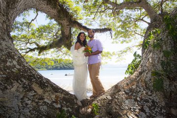 Outdoor wedding area