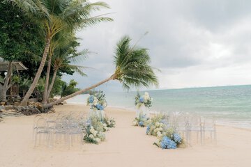 Outdoor wedding area
