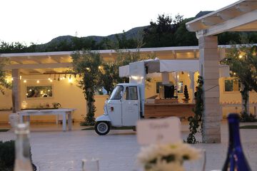 Outdoor banquet area