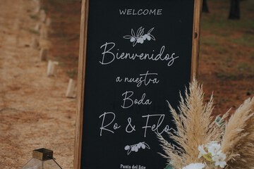 Outdoor wedding area