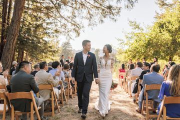 Outdoor wedding area