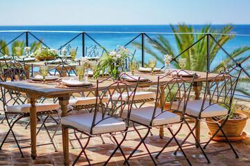 Outdoor wedding area