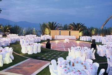 Outdoor banquet area