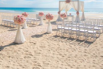 Outdoor wedding area