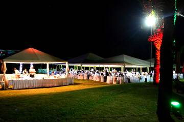 Outdoor wedding area