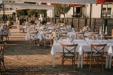 Outdoor wedding area