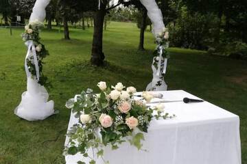 Outdoor wedding area