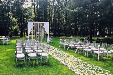 Outdoor wedding area