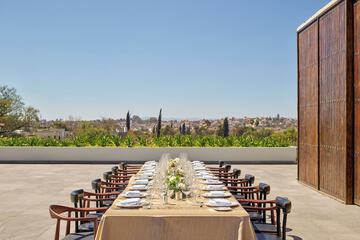 Outdoor wedding area