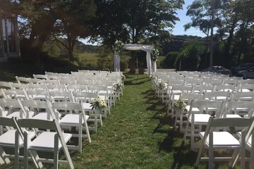 Outdoor wedding area