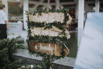 Outdoor wedding area