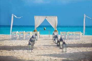 Outdoor wedding area