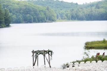 Outdoor wedding area