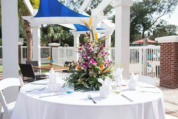 Outdoor banquet area