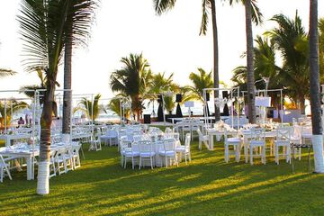 Outdoor wedding area