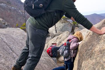 Outdoor rock climbing