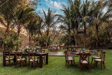 Outdoor banquet area