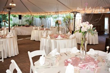 Outdoor banquet area